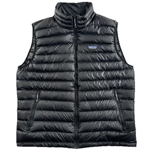 Patagonia Down Sweater Vest Men’s XL Black 84622 800 Fill Goose Down Puffer Gorp - Picture 1 of 11