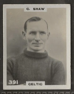 PINNACE FOOTBALL-BLACK OVAL BACK-#0391- CELTIC - C. SHAW  - Picture 1 of 2