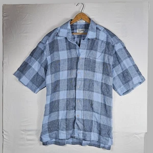 Assante Sport XL Herren Leinen Kurzarm Hemd mit gespreiztem Kragen blau - Bild 1 von 7