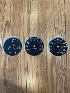 MKIV MK4 SUPRA USDM OEM AUTO RPM MPH Temp/Fuel tach face plates dial cluster - Picture 1 of 5