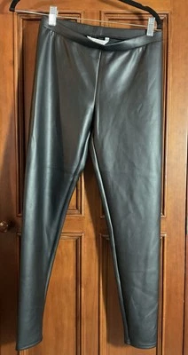 Lauren Conrad Pleather Solid Black Pants Size Small Euc As Pictured Stretch Clas - Image 1 of 4
