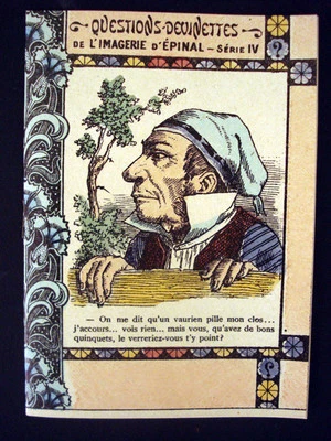 Vintage Questions/Devinettes de Pellerin Imagerie d Epinal Serie IV Inv1491 - Image 1 of 4