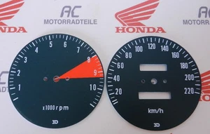 Honda CB 750 Four K2 Zifferblätter Tachometer Scheiben DZM KM/H RPM Face Plates - Bild 1 von 1
