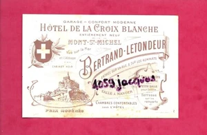 MONT SAINT MICHEL / HOTEL DE LA CROIX BLANCHE / Facturette - Afbeelding 1 van 1