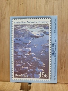 Australia Post Stamp Facts🏆Series 1 1996 #18 BRASH ICE Stamp Card🏆 - Picture 1 of 2