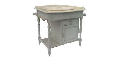 CABINET DE TOILETTE ENFANT 19ème SIECLE NAPOLEON III Bois et céramique U & Cie S - Photo 1/4