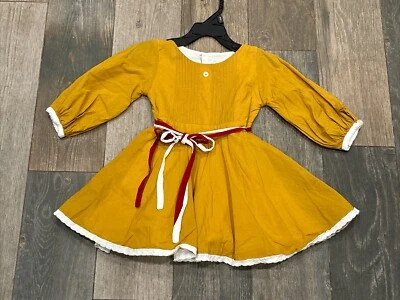 Girls Well Dressed Wolf Holiday Magic Dress Deep Gold Tie No Collar Daydream - Image 1 of 4