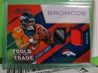 2017 Absolute DeVontae Booker Tools Of The Trade Relics 19/99 Broncos - Image 1 of 3
