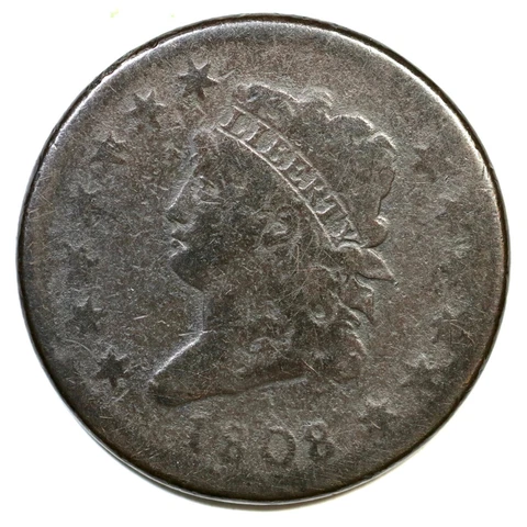 1808 S-278 R-3 Classic Head Large Cent Coin 1c Cover