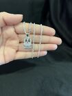 925 Sterling Silver Womens Girls Mens CZ Lucky Owl Buho & Forz Chain 18 20 22 24