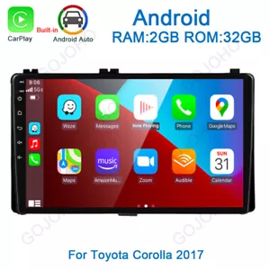For Toyota Corolla 2017 Android 12 32GB Car Stereo Radio GPS Navi CarPlay Wifi - Picture 1 of 20