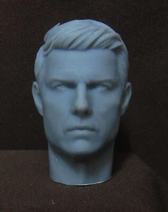 TOM CRUISE 3D PRINT UV 4K RESIN CUSTOM UNPAINTED HEAD SCULPT 1/6 scale - Imagen 1 de 3