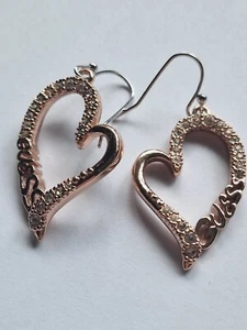 Guess Heart Dangle Earrings - Picture 1 of 3