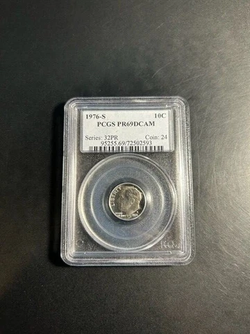 1976 S 10C Roosevelt Dime Proof PCGS PR69 DCAM Cover