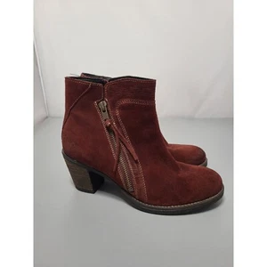 Taos Dillie Wine Suede Exposed Zipper Booties Stiefeletten EU 36 (US Größe 5-5,5) - Bild 1 von 7