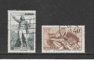 FRANCE SCOTT 309 - 310 USED SET - 1936 DELISLE & LA MARSEILLAISE - Imagen 1 de 2