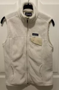 Giacca da donna bianca Patagonia taglia small retool Polartec pile gilet con cerniera - Foto 1 di 8