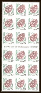 MALACK 2491a, 29c Pine Cone, Booklet Pane, STOCK PHOTO bp2491a - Picture 1 of 1