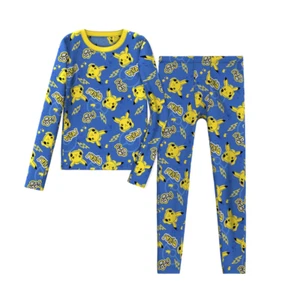 Pokemon Warm Underwear Boys Cuddle Duds NIP  L 10-12 Blue & Yellow - Picture 1 of 1