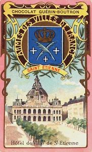 Tarjeta comercial victoriana Guérin-Boutron Hôtel St. Etienne postal vintage L1 - Imagen 1 de 2
