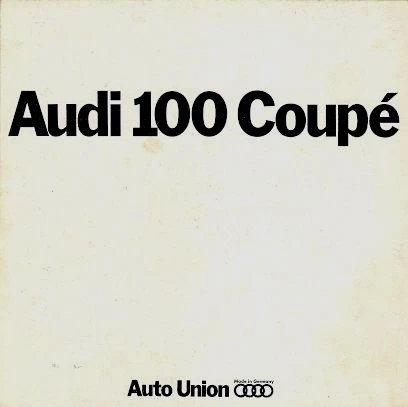 Audi 100 Coupe 1969-71 UK Market Foldout Pre-Launch Sales Brochure - Image 1 of 1