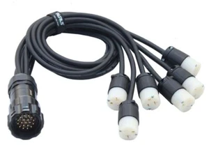 Breakout Cable Socapex 19 Pin To Edison Sockets Split Cable for Stage (3x2.5mm) - Bild 1 von 2