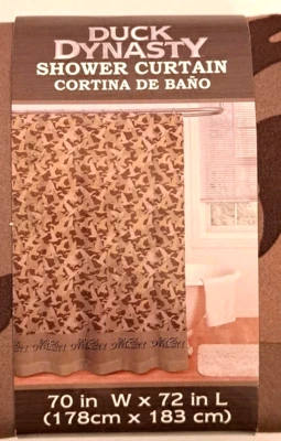 Cortina de Ducha Duck Dynasty A & E 70W x 72L Diseño Baño Hogar - NUEVA Foto 1 de 4