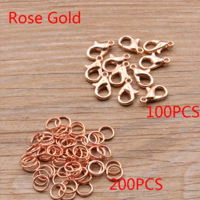 100 piezas broche de garra de langosta gancho pulsera collares llavero joyería hallazgos a granel Foto 1 de 4