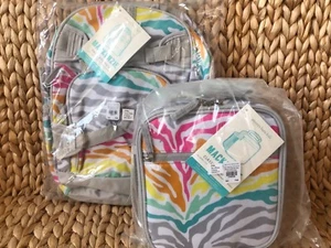 Nueva cerámica Barn Kids Mackenzie Rainbow Zebra Small Backpack Classic Lunchbox - Imagen 1 de 5
