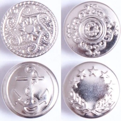 10 St. Jeansknöpfe / Jeansknopf 17mm silberfarben  Metall Hosenknopf Hosenknöpfe - Bild 1 von 2