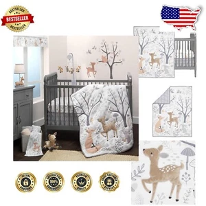 Charming Deer Park 3-teiliges Krippenset mit sicherem Spannbetttuch - maschinenwaschbar - Bild 1 von 11