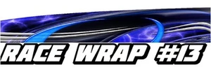 RACE CAR GRAPHICS #13, Half Wrap Vinyl Decal IMCA Late Model Dirt Trailer Truck - Picture 1 of 3