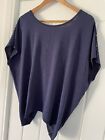 Blue Sparkle Top Crossover Back Size S/M Qed London New