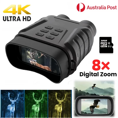 Night Vision Device Infrared 4K HD 8x Digital Zoom Tactical Day Night Outdoor AU - Image 1 of 4
