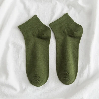 5 pares de calcetines de ocio cómodos a prueba de olores de algodón de color liso para mujer Foto 1 de 4