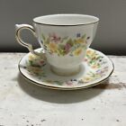 Vintage Colclough Bone China Floral Hedgerow Teacup and Saucer. Made In England