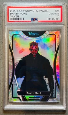 Darth Maul 2023 Kakawow Disney 100 Star Wars Phantom Menace #24 Silver PSA 10 - Image 1 of 2