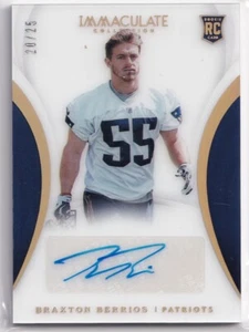 Panini Immaculate 2018 - Rookie #142 Braxton Berrios Gold/25 automático (RC) - Imagen 1 de 2