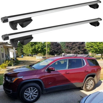 For 2007-2023 GMC Acadia 53" Car Top Roof Rack Cross Bars Kayka Cargo Carrier Foto 1 de 4