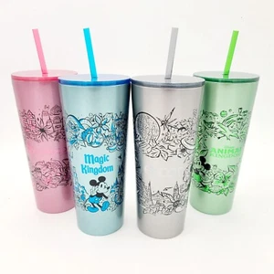 Walt Disney World 4 Park Starbucks Tumbler Magic Kingdom EPCOT Animale di Hollywood - Foto 1 di 23