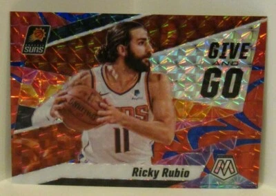 Ricky Rubio 2019-20 Panini Prizm Mosaic Give And Go Reactive Blue Refractor #/99 - Image 1 of 2
