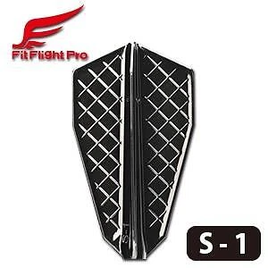 COSMO DARTS FIT FLIGHT PRO S SERIES- 6 DIFFERENT SHAPES - BLACK