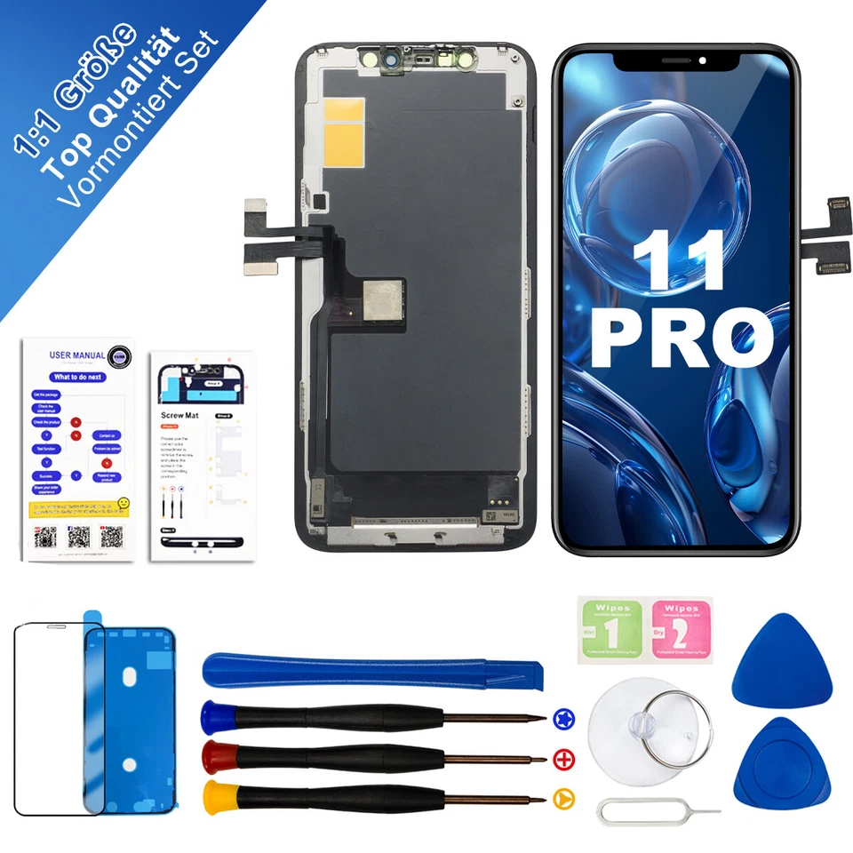 Für iPhone 11 Pro LCD Display OLED Retina FHD Screen 3D Touch Ersatz Bildschirm - Bild 1 von 4