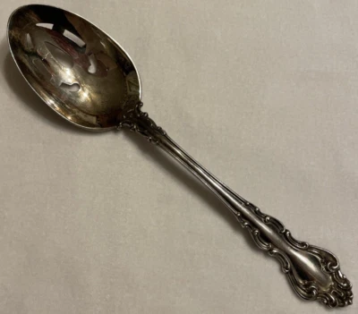 Cuchara perforada (cuchara para servir) barroco español (Sterling, 1965) de Reed & B Foto 1 de 4