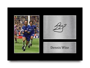 Autógrafo impreso de Dennis Wise gran idea de regalo foto A4 para fanáticos del fútbol - Imagen 1 de 17