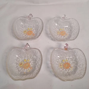 4 X Ravenhead Siesta Vintage 1960s  Apple Shaped Dessert Glass Bowls Dishes - Foto 1 di 14