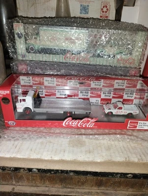 M2 Machines CHASE Coca Cola 1957 Mack Model N & 1978 Datsun Truck TW02 20-09 - Image 1 of 4