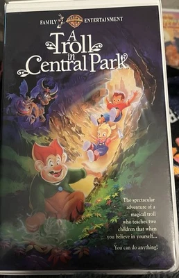 Troll In Central Park+ The Great Mouse Detective 2 VHS Movie Lot CLAMMSHELL - Image 1 of 4