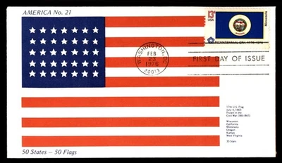 Mayfairstamps US FDC 1976 Flag of Minnesota 50 States Stars Stripes First Day Co - Image 1 of 2