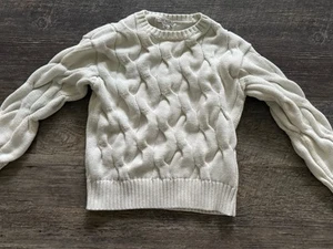 J. Crew Crewcuts kids Pullover chunky knit Sweater 100% cotton small 6-7 - Picture 1 of 5